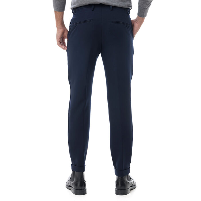 Valerio 1966 Pantalone blu con piega inglese | Valerio 1966 Prezzo Ridotto
