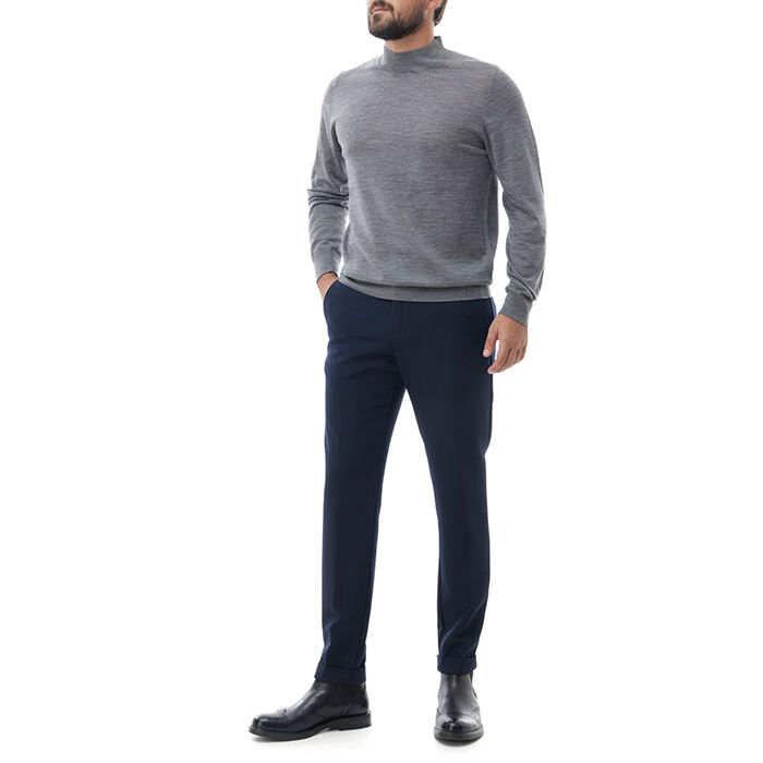 Valerio 1966 Pantalone blu con piega inglese | Valerio 1966 Prezzo Ridotto