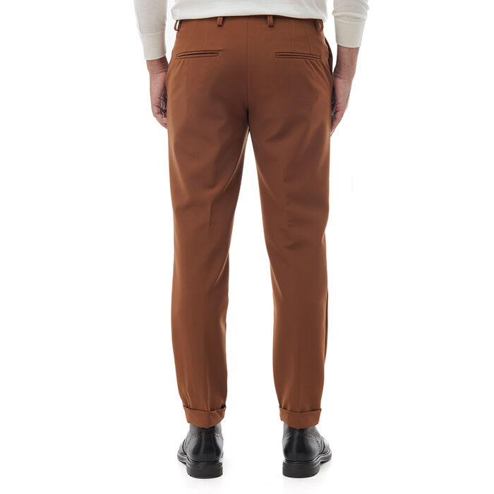 Valerio 1966 Pantalone marrone con piega inglese | Valerio 1966 Sottocosto