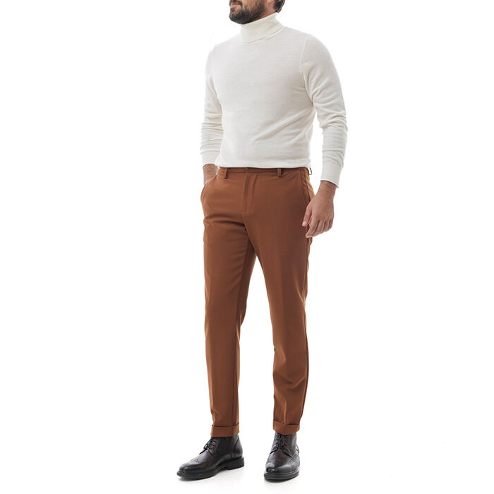 Valerio 1966 Pantalone marrone con piega inglese | Valerio 1966 Sottocosto