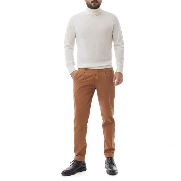 Valerio 1966 Pantalone marrone di cotone | Valerio 1966 Presa