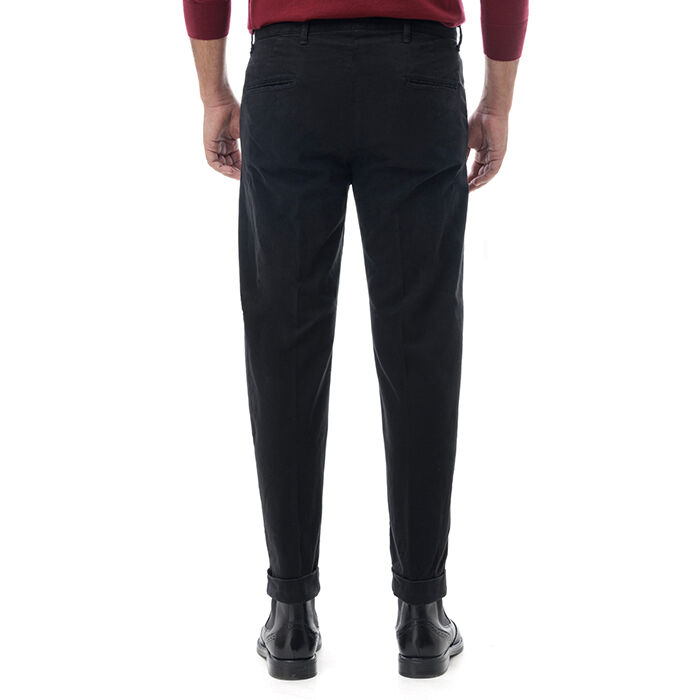 Valerio 1966 Pantalone nero di cotone | Valerio 1966 Offerta