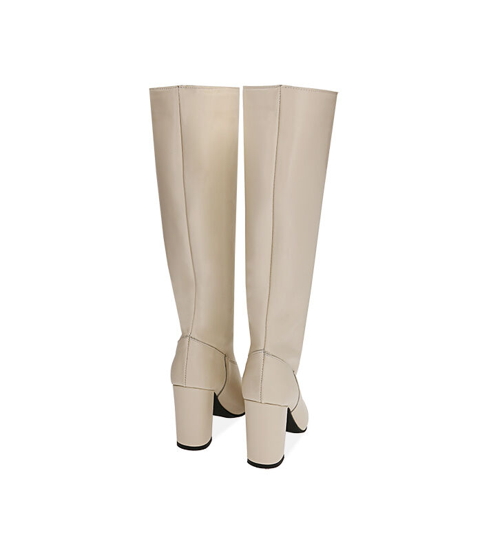 Valerio 1966 Stivali donna panna in pelle tacco 9 cm | Valerio 1966 In Saldo
