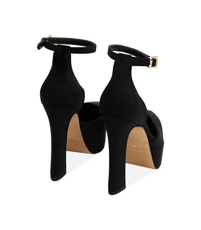 Valerio 1966 Décolleté donna platform nere in tessuto tacco 12 5 cm | Valerio 1966 2025