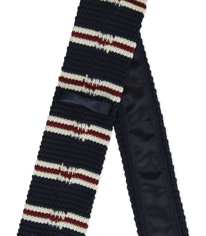 Valerio 1966 Cravatta blu in cotone con fondo dritto uomo | Valerio 1966 Solo un giorno rimasto