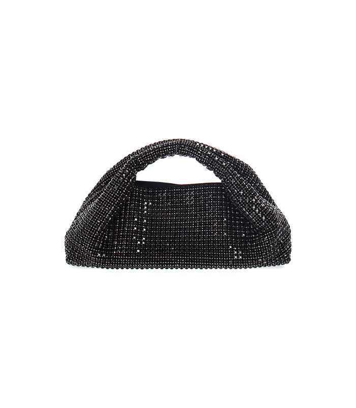 Valerio 1966 Minibag gioiello nera con strass neri | Valerio 1966 Shopping Online
