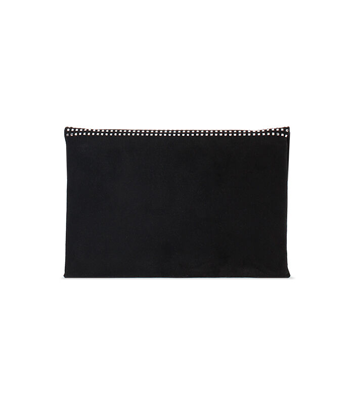 Valerio 1966 Pochette nera-argento in microfibra con pietre | Valerio 1966 Affare Del Giorno