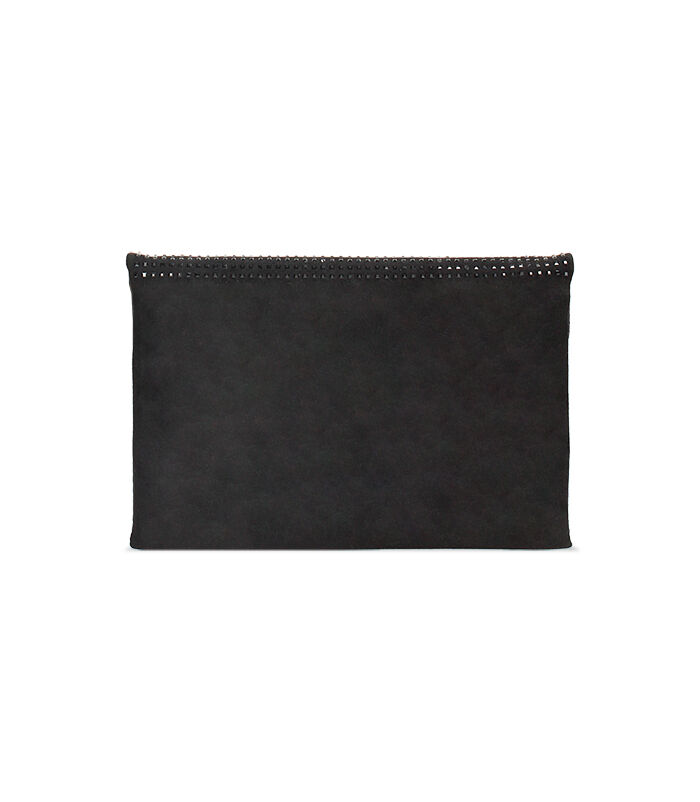 Valerio 1966 Pochette nera in microfibra con pietre | Valerio 1966 Prezzo Ridotto