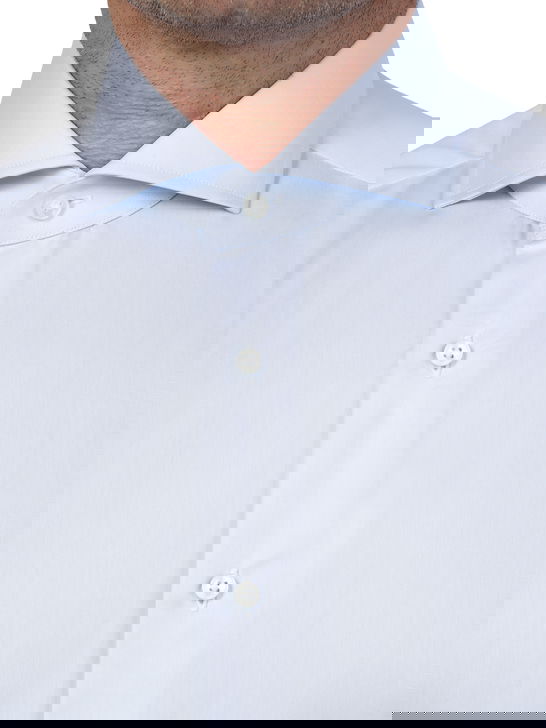 ﻿Xacus Camicia Xacus Tessuto Thomas Mason Celeste Economico