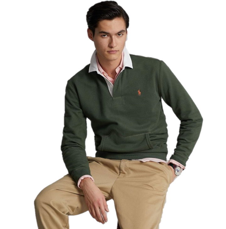 Polo Ralph Lauren Felpa Polo Ralph Lauren Rugby Verde Vendita Calda