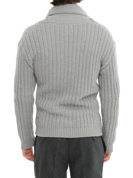 Rakki Cardigan Rakkì Collo Sciallato Grigio Prezzo Ridotto