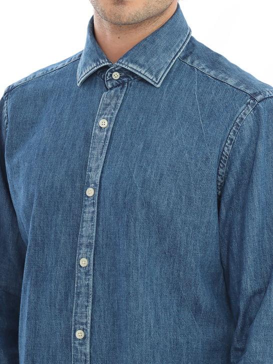 Tintoria Mattei Camicia Tintoria Mattei Denim Vendita Economica