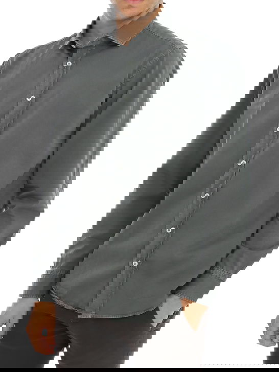 Bastoncino Camicia Bastoncino Gabardina Grigio Vendite Flash