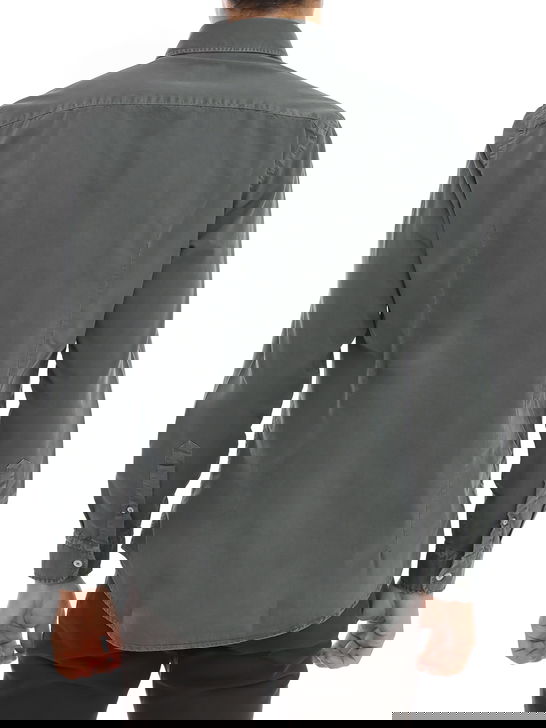 Bastoncino Camicia Bastoncino Gabardina Grigio Vendite Flash