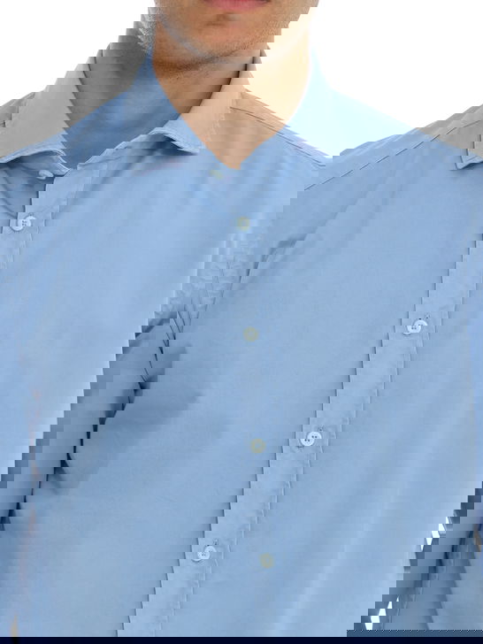 Bastoncino Camicia Bastoncino Gabardina Azzurro Nuova