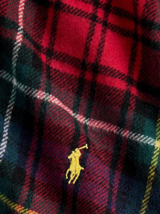 Polo Ralph Lauren Sciarpa Polo Ralph Lauren Scozzese Rosso Vendita Calda