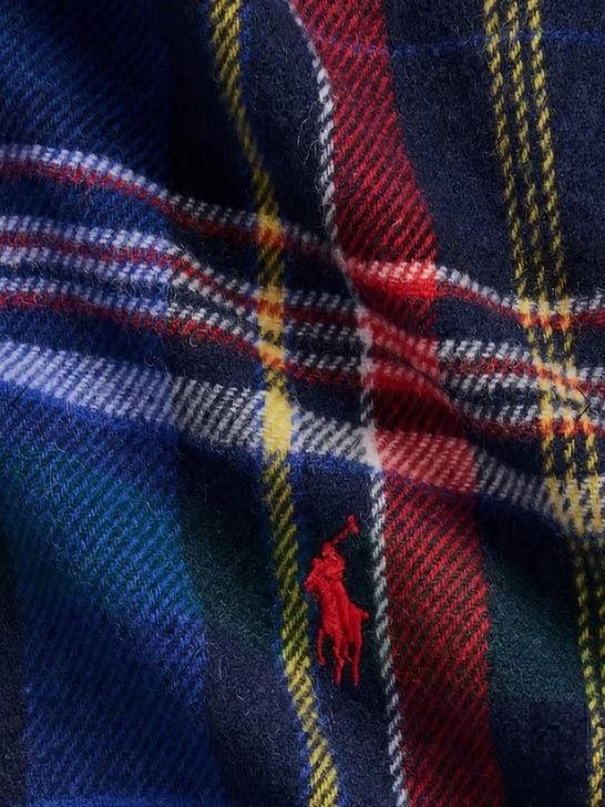 Polo Ralph Lauren Sciarpa Polo Ralph Lauren Scozzese Blu Vendita Economica