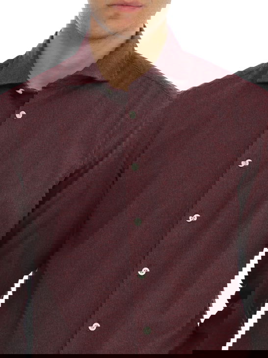 Bastoncino Camicia Bastoncino Flanellata Bordeaux Saldi