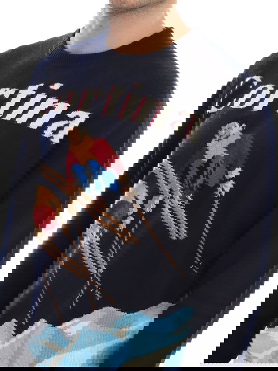 Mc2 Saint Barth Maglia MC2 Saint Barth Cortina Blu Prezzo Ridotto