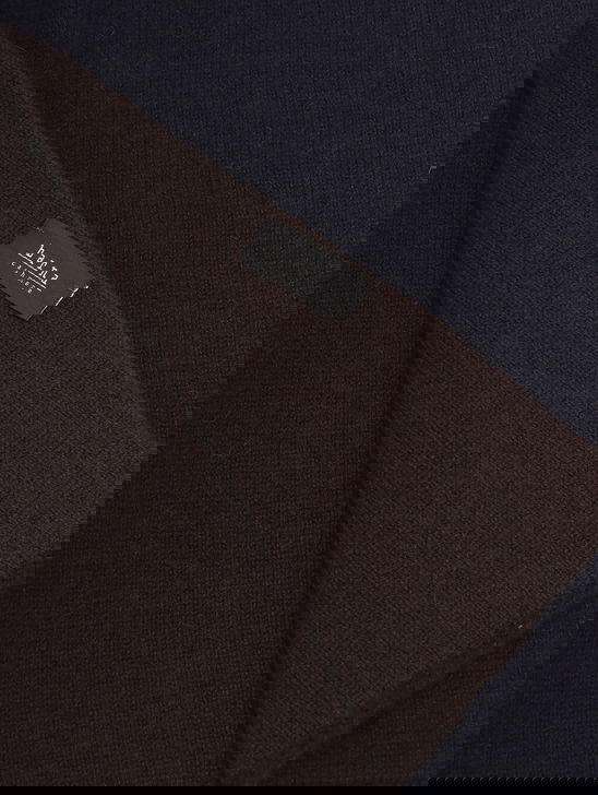 Barna Cashmere Sciarpa Barna Cashmere Bicolore Blu/Marrone Economico