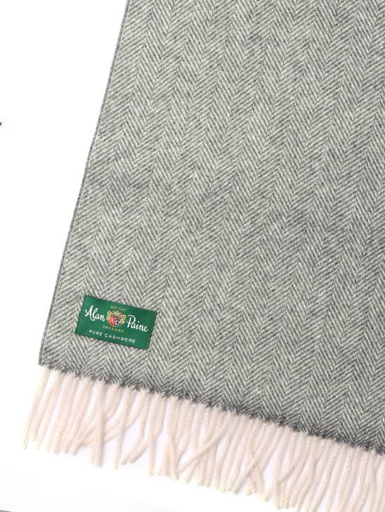 Alan Paine Sciarpa Alan Paine Kinross Cashmere Grigio Vendita Calda