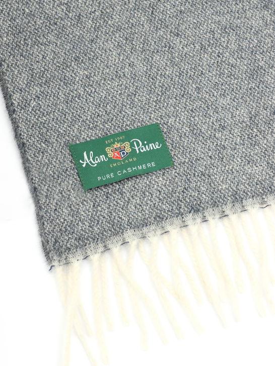 Alan Paine Sciarpa Alan Paine Tackely Cashmere Blu Saldi Di Fabbrica