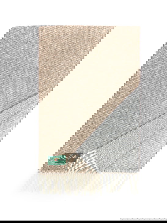 Alan Paine Sciarpa Alan Paine Tackely Cashmere Marrone/Azzurro Vendite Flash
