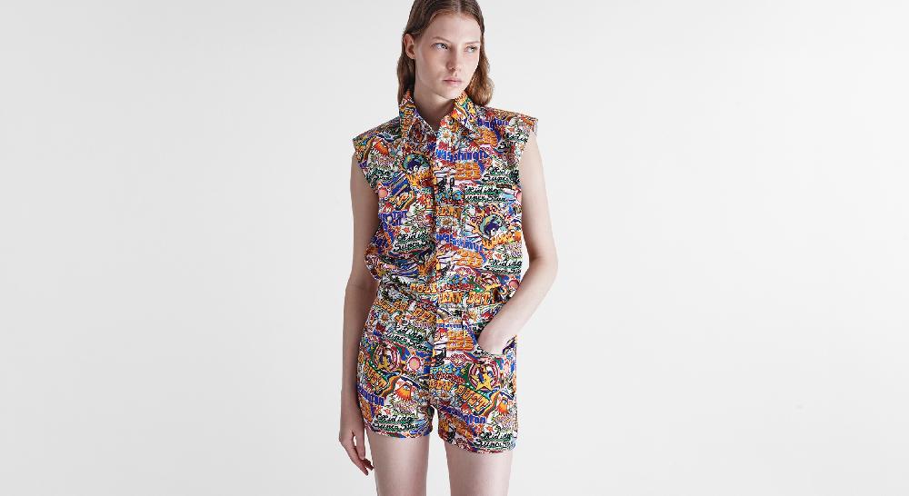 Washington Dee Cee Wdc Print Top In Vendita