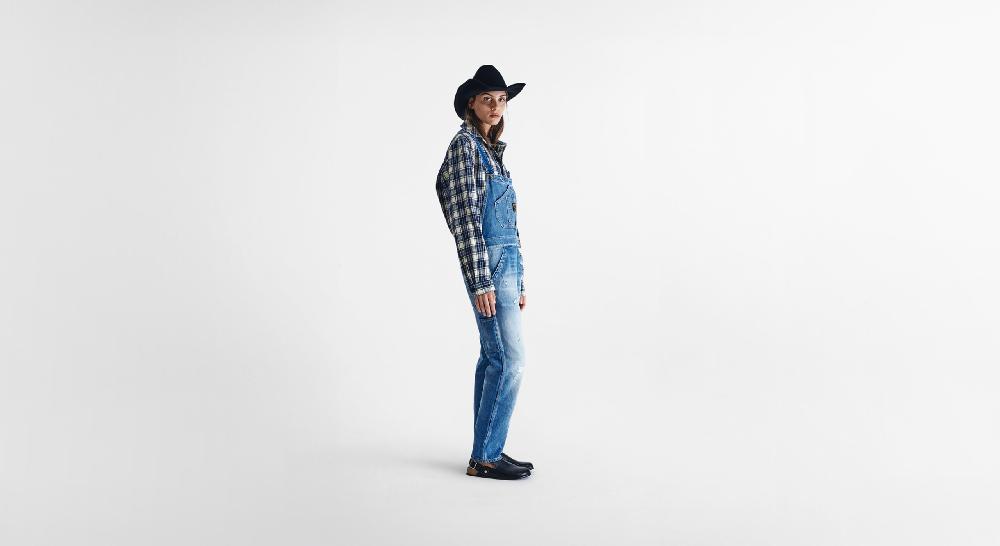 Washington Dee Cee Distressed Blue Overalls Offerte