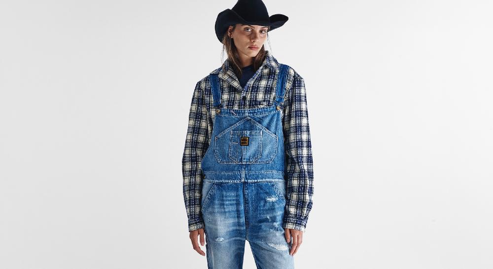 Washington Dee Cee Distressed Blue Overalls Offerte