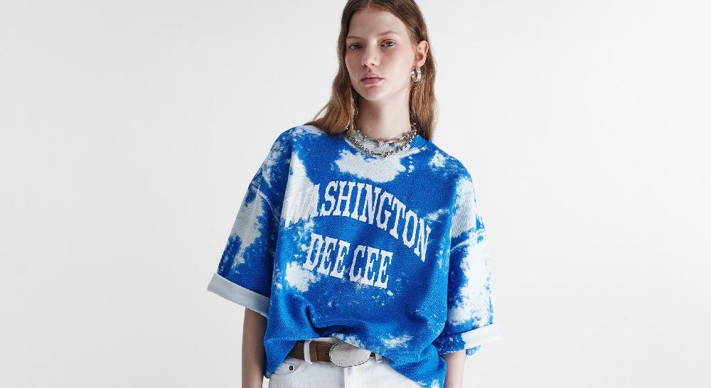 Washington Dee Cee Light Blue Sky Sweatshirt Vendita Economica