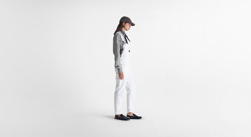 Washington Dee Cee White Light Denim Overalls Negozio