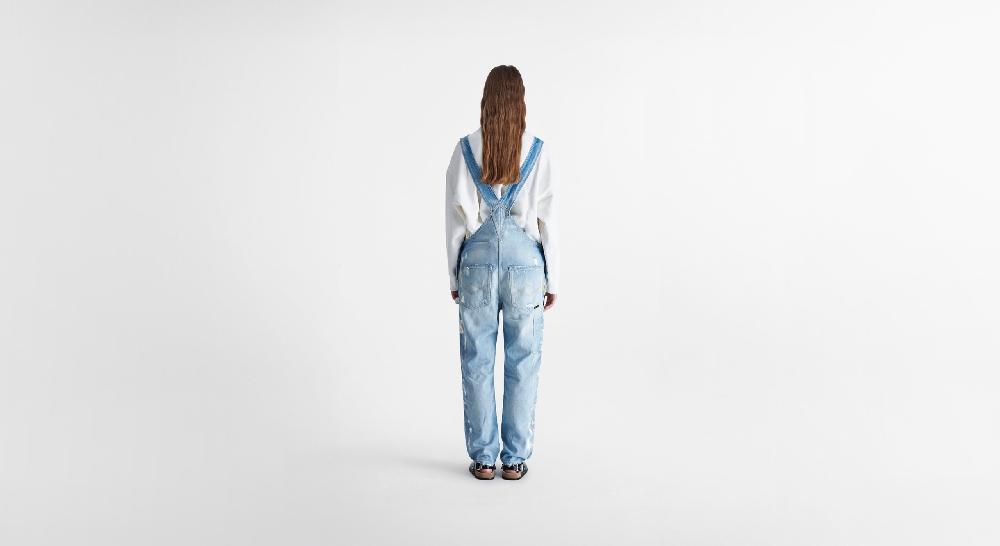 Washington Dee Cee Light Blue Paint Overalls Nuova