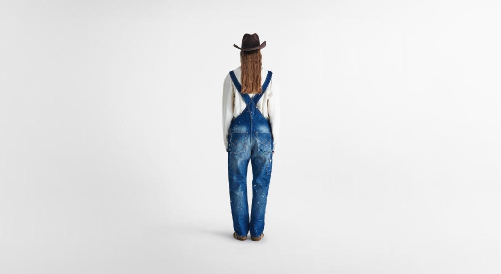 Washington Dee Cee Distressed Dark Blue Overalls Italy