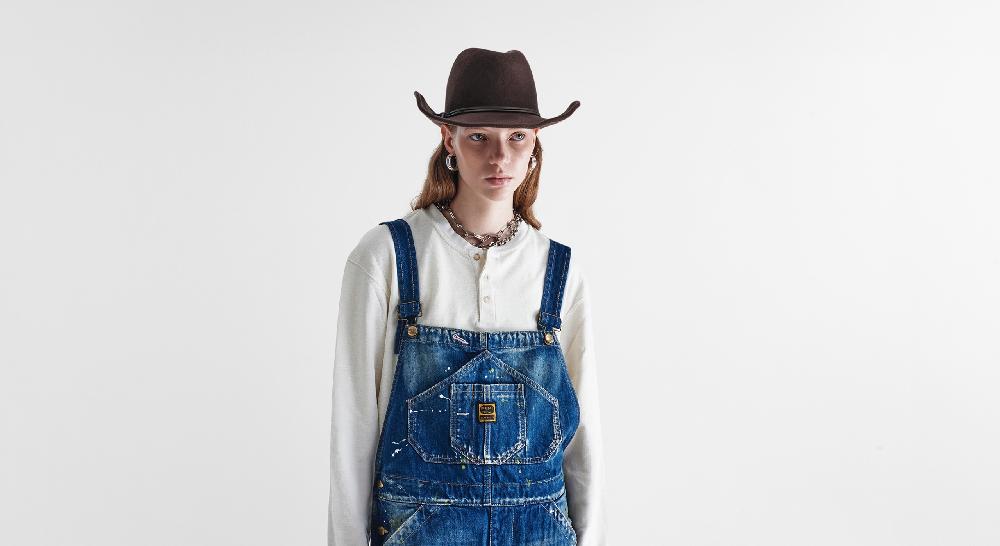 Washington Dee Cee Distressed Dark Blue Overalls Italy