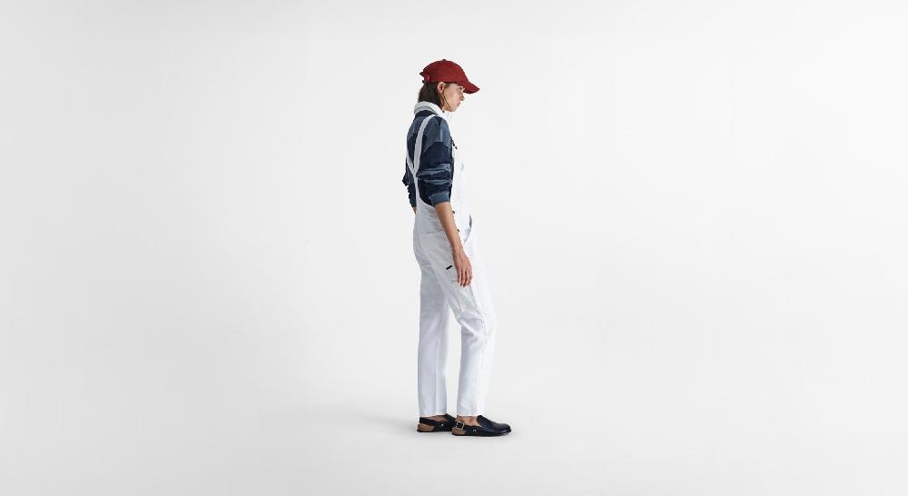 Washington Dee Cee White Denim Overalls Italia