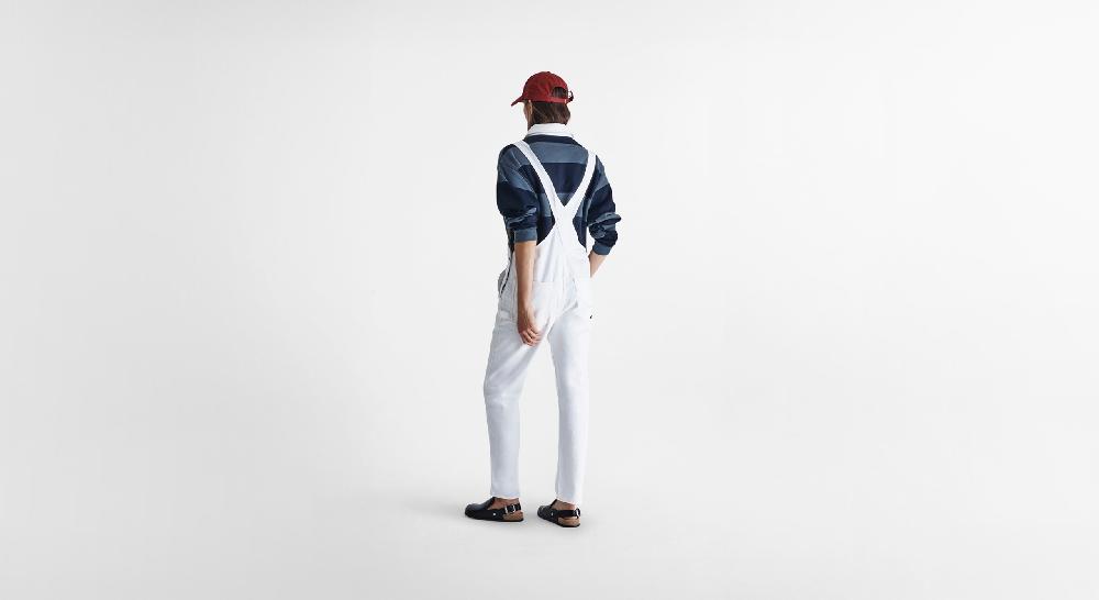 Washington Dee Cee White Denim Overalls Italia
