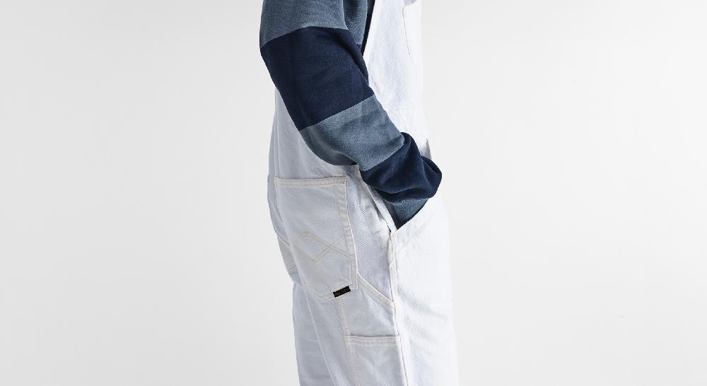 Washington Dee Cee White Denim Overalls Italia