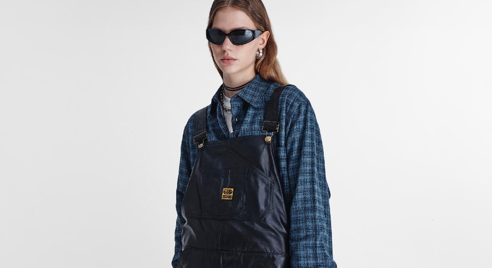 Washington Dee Cee Black Leather Overalls 2025