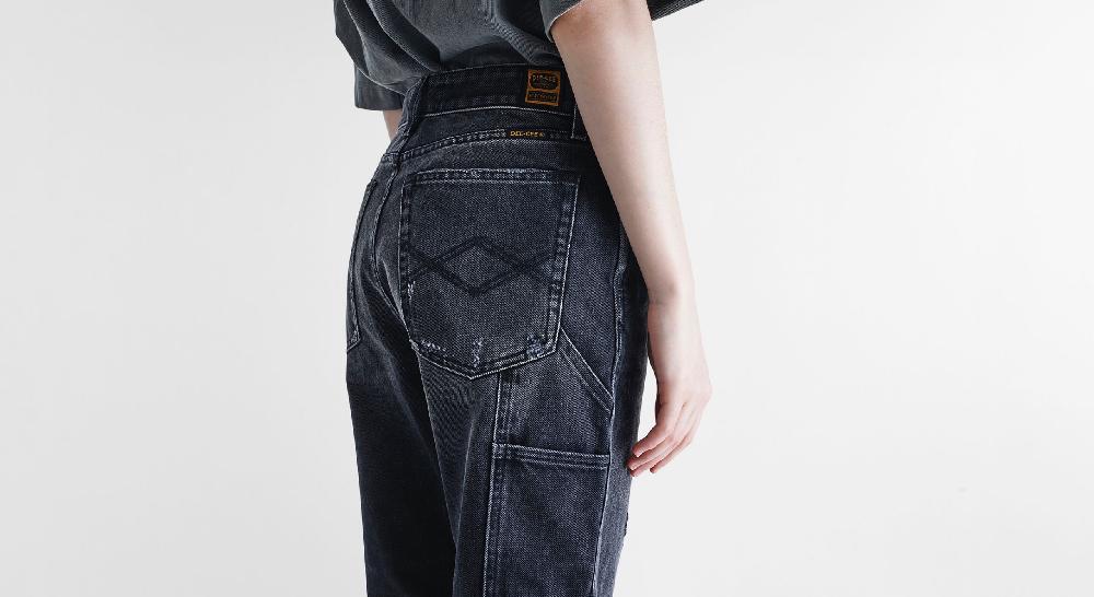 Washington Dee Cee Black Farmer Denim In Linea