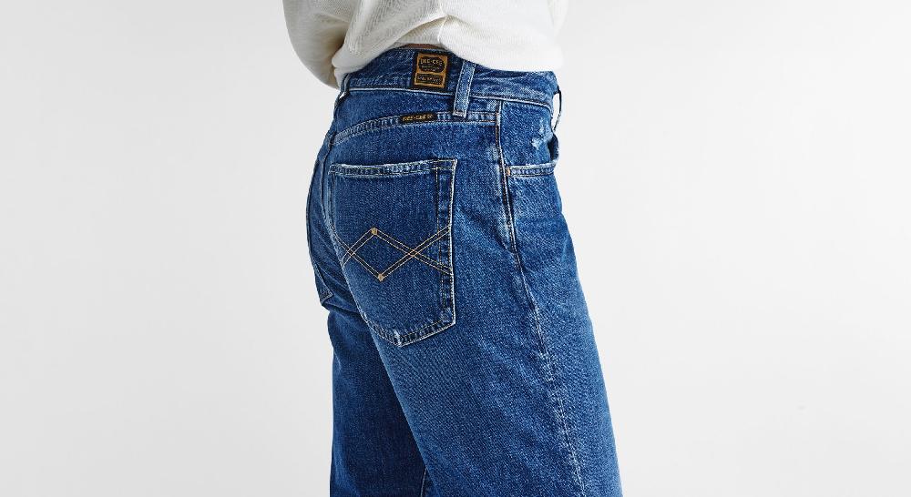 Washington Dee Cee Distressed Blue Ranch Denim Pezzi Unici