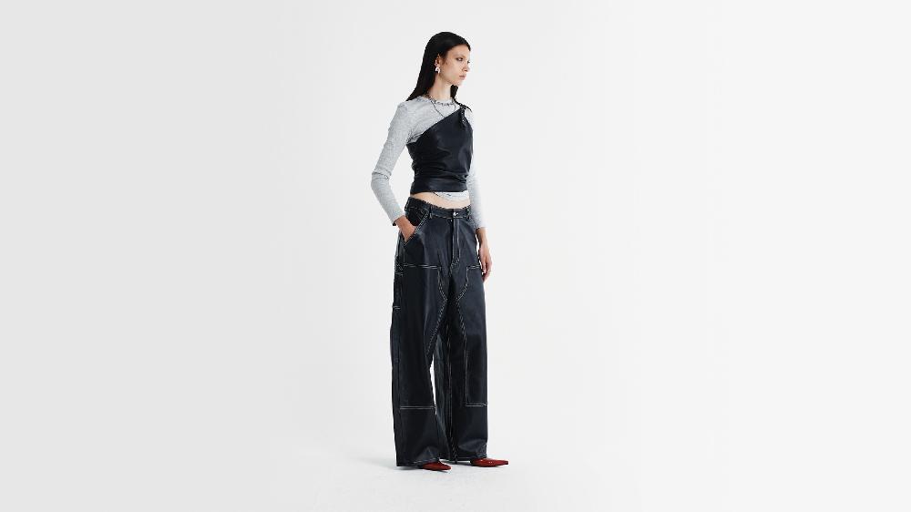 Washington Dee Cee W053 PANTALONE LEATHER OVER WORK In Saldo