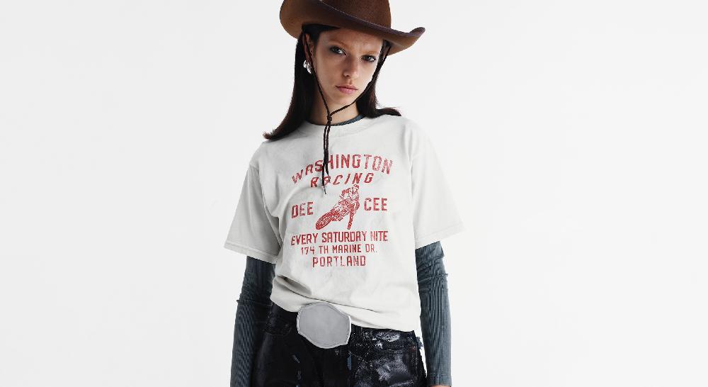 Washington Dee Cee MOTORBIKE T-SHIRT Qualità