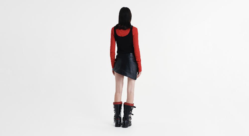 Washington Dee Cee LEATHER MINI SKIRT Vendita
