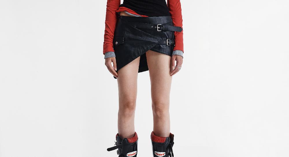 Washington Dee Cee LEATHER MINI SKIRT Vendita