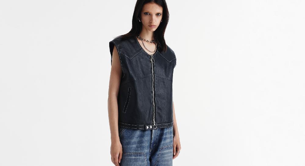 Washington Dee Cee LEATHER VEST Promozione