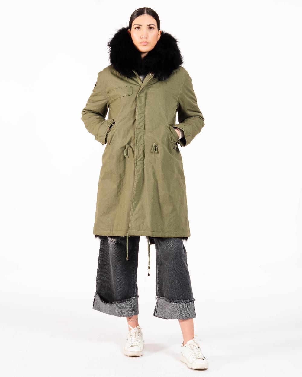 Alessandra chamonix CAMILLE MILITARY BLACK / PARKA Spedizione Gratuita