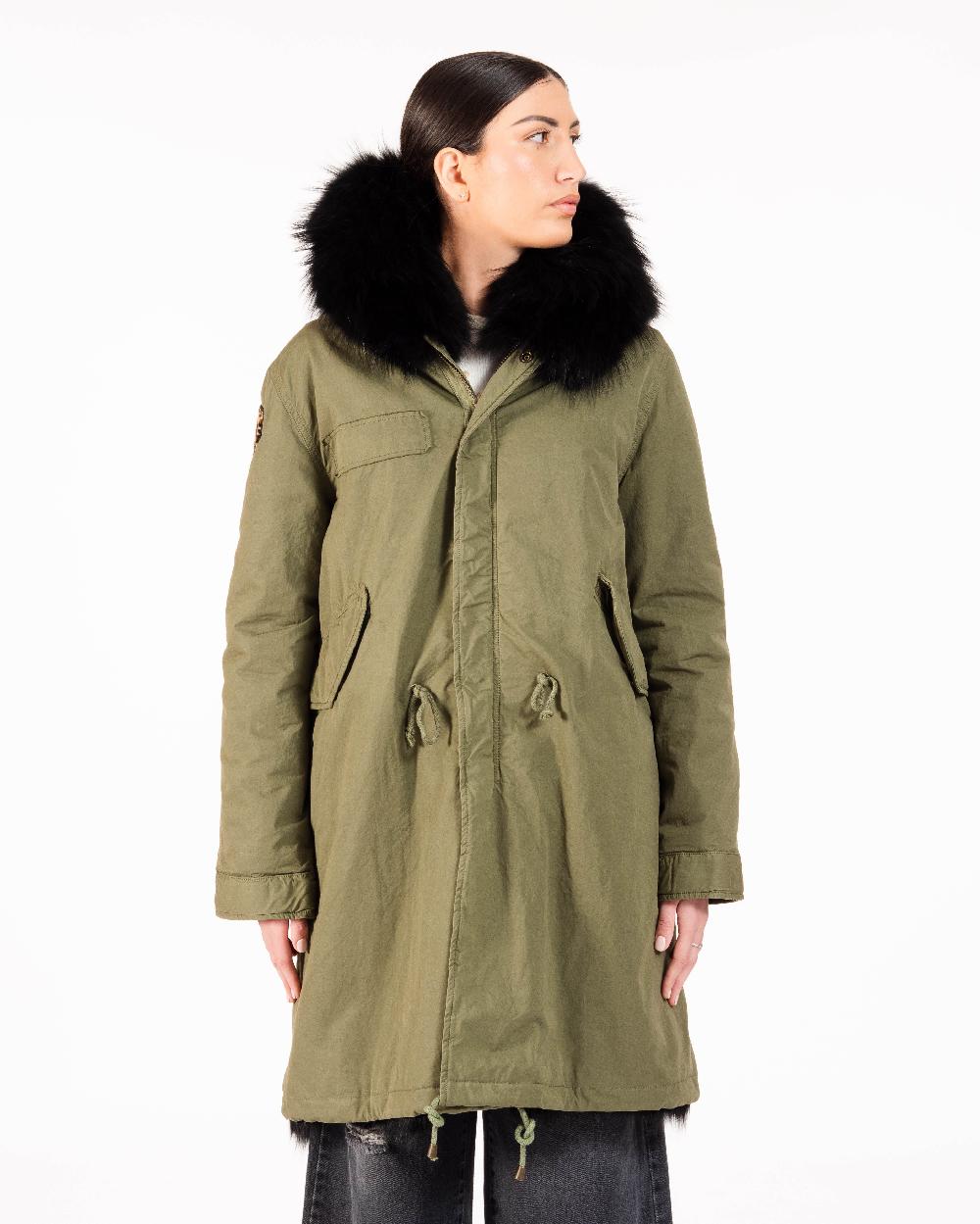 Alessandra chamonix CAMILLE MILITARY BLACK / PARKA Spedizione Gratuita
