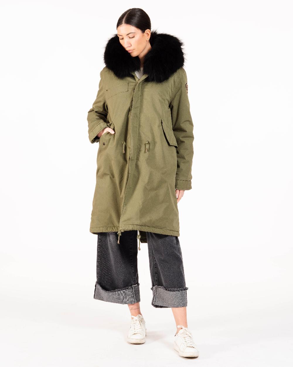 Alessandra chamonix AMANDINE MILITARY BLACK / PARKA Soddisfazione Garantita