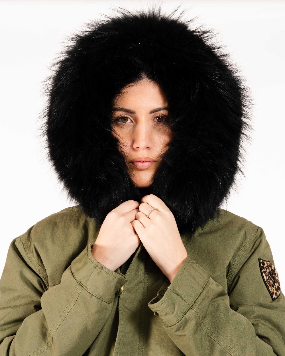 Alessandra chamonix AMANDINE MILITARY BLACK / PARKA Soddisfazione Garantita